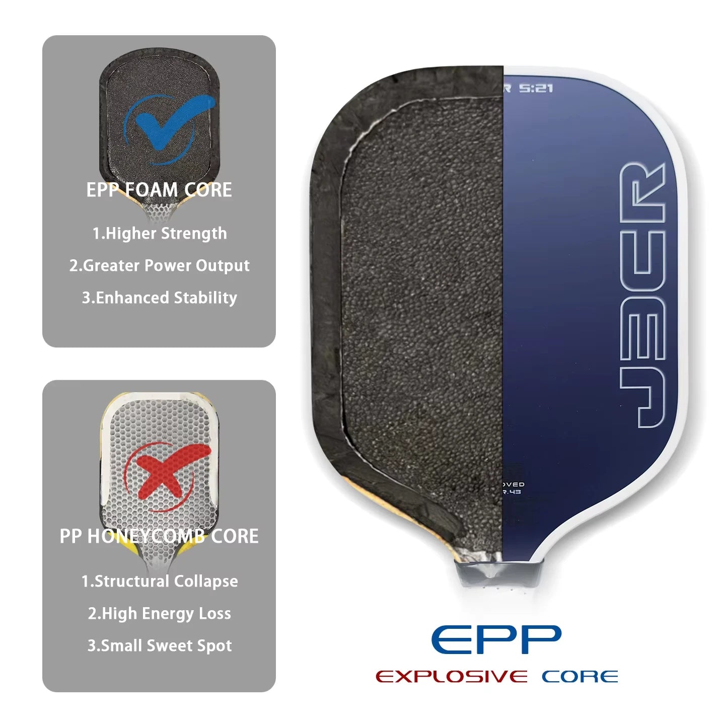 MST J3CR Crystal Grit Pickleball Paddle